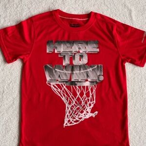 AND1 Red Kids Basketball Graphic Tee Medium